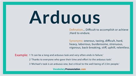 arduous meaning in tagalog